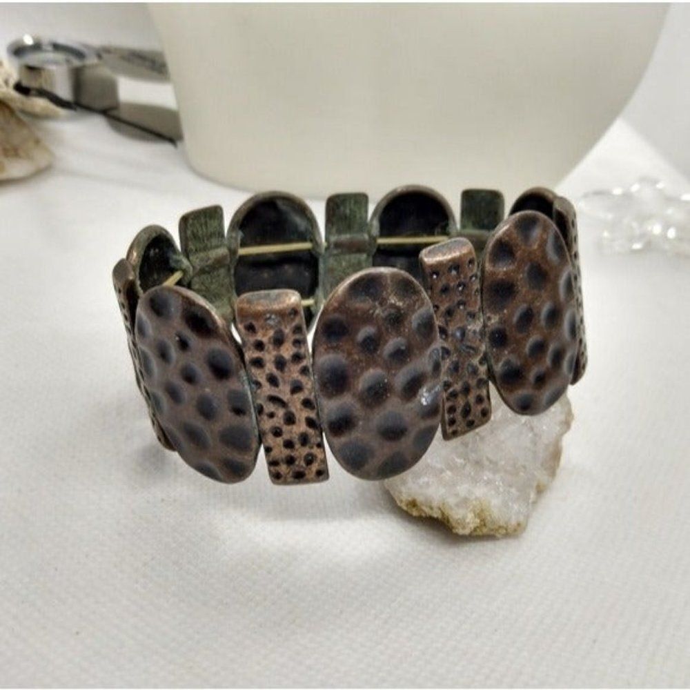 Odessa bronze and copper‎ bracelet stretch